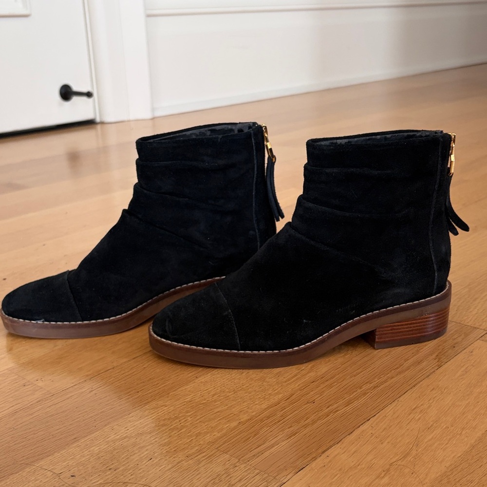 Cole Haan Black Suede Ankle Booties